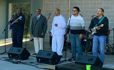 Sunday morning service held at Railroad Festival