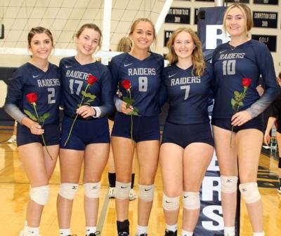 Raiders escape 1st set to blank Dan River on Senior Night