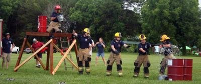 Firefighter competition, fireworks held in town