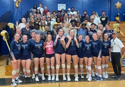 Raiders volleyball perfect at halfway point; young cancer patient honored at game