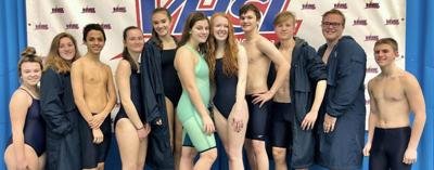 Raider swimmers in Richmond today for state championships