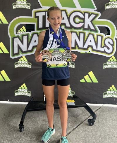 Appomattox Middle School runner medals in Adidas Track Nationals