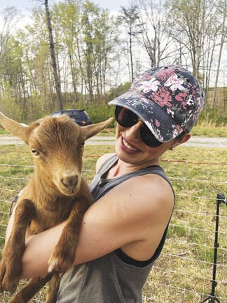 Yoga and goats coming together