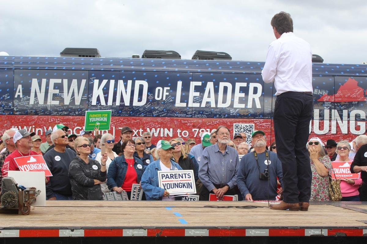 Republican governor candidate Glenn Youngkin makes campaign stop in Appomattox